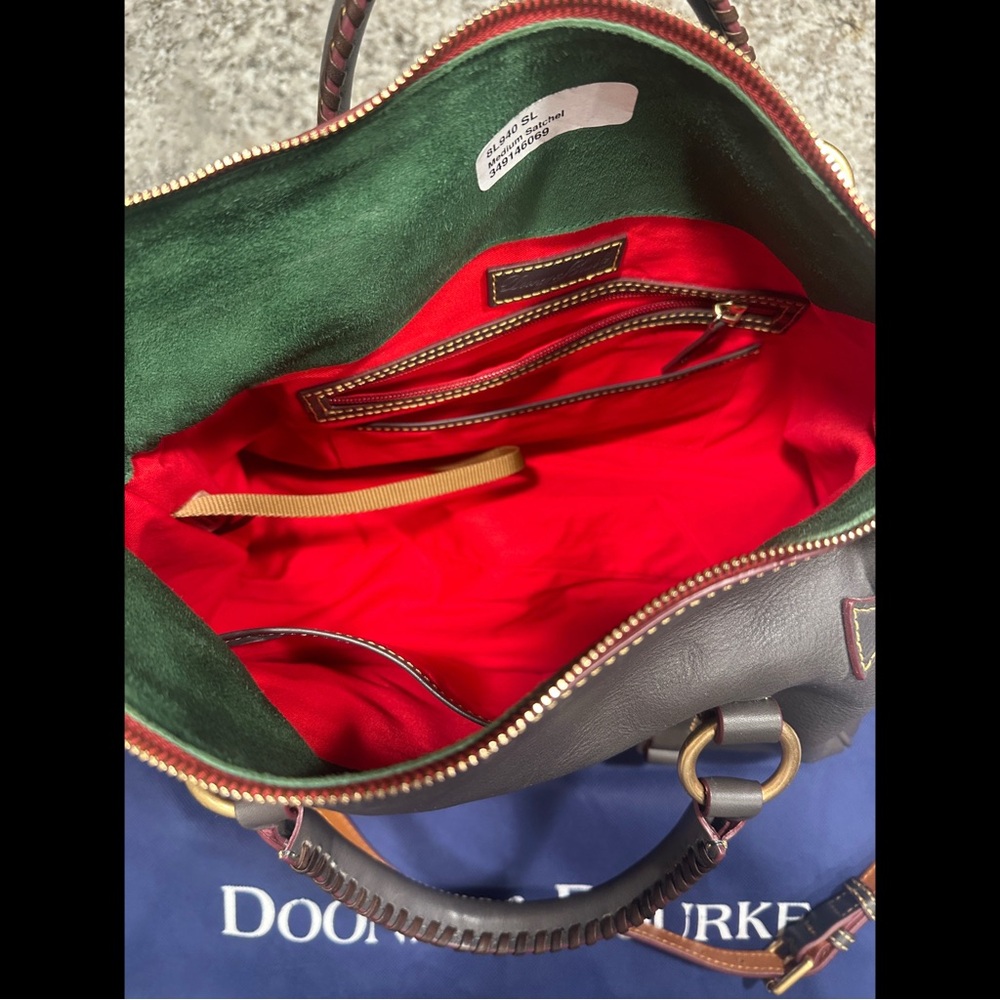Dooney & Bourke  Florentine Satchel in Charcoal NWT - Picture 6 of 11